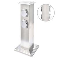 Buitenstopcontact op zuil (roestvrij staal) - thumbnail