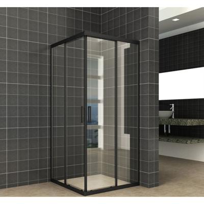 Wiesbaden Douchecabine Skyline | Hoekinstap | 80x80x200cm | 8mm Helder Glas NANO Coating | Mat Zwart Wiesbaden Douchecabine Skyline | Hoekinstap | 80x80x200cm | 8mm Helder Glas NANO Coating | Mat Zwart