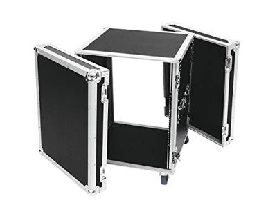 Roadinger PR-2 19 inch rack 14 HE Hout Incl. greep, Incl. wielen