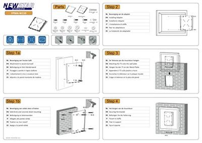 Neomounts Wandsteun FPMA-W110 bevestiging