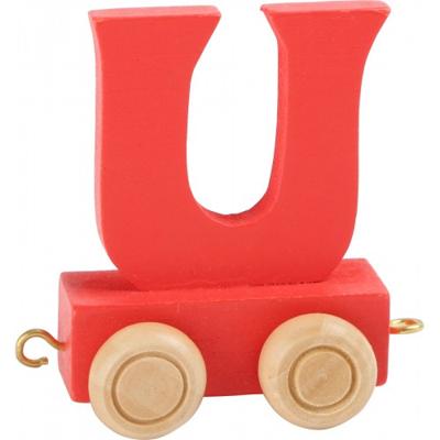 Small Foot - houten lettertrein kleur - u