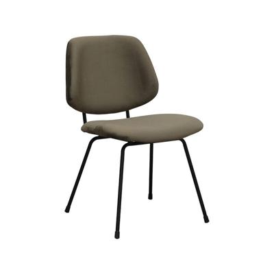 LABEL51 Eetkamerstoel Bello - Hunter - Fluweel - Zwart Metalen Frame
