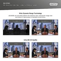 Digitus DS-55581 4K videoconferentiesysteem 3840 x 2160 Pixel Klemhouder, Luidspreker, Microfoon, Snelle autotracking via AI, Standvoet - thumbnail