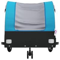 Fietstrailer 30 kg ijzer zwart en blauw - thumbnail