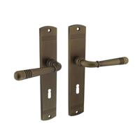 Deurkruk Emily op schild SL72 gebruineerd - thumbnail