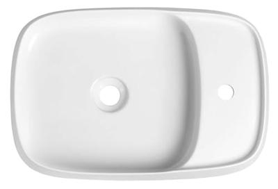 Waskom Sapho Aventin Rechthoek 60x40x15 cm Keramiek Wit (incl waste) - thumbnail