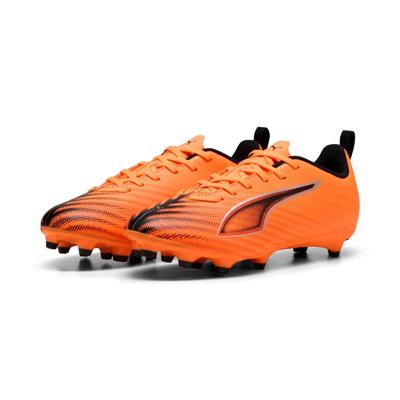 PUMA Ultra 6 Play Gras / Kunstgras Voetbalschoenen (MG) Kids Oranje Zwart Zilver