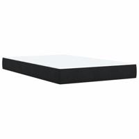 Boxspring met matras fluweel zwart 120x200 cm - thumbnail