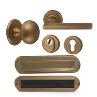 Hardbrass Voordeurset Iris/Sara compleet rechtswijzend SKG3 met kerntrekbeveiliging - mat brons - thumbnail