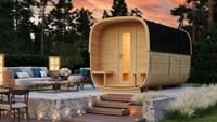 CUBE sauna Rovaniemi 219x390 cm vurenhout- Boogdak- Hout- Tuindeco - thumbnail