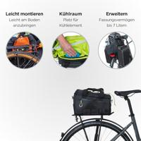 Basil miles trunkbag - sportieve zwarte bagagedragertas voor sportievelingen - 7l - zwart lime - thumbnail