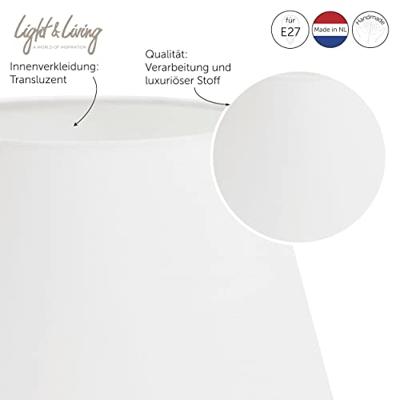 Light & Living Drum Lampenkap Polycotton - Wit - 45x35x25cm