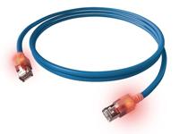 EasyLan S/FTP DualBoot® LED Kabel Cat.6A (Class EA), LSOH, blauw, 0,5 m - thumbnail