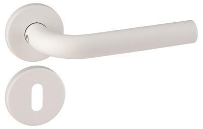 Lita paar op rnd rozet m/ sl. roz. wit