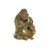 Decoratieve figuren DKD Home Decor Gouden Hars Gorilla (33 x 33 x 43 cm) - thumbnail