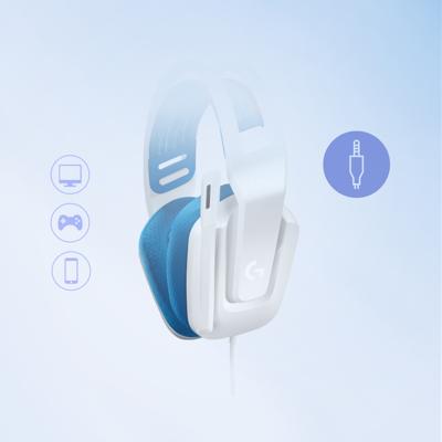 Logitech-G G335 Bedraad Wit, Blauw