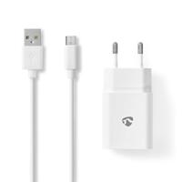 Nedis WCHAM212AWT Wandlader 2,1 A Losse Kabel Micro-usb Wit - thumbnail