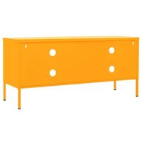 VidaXL Tv-meubel 105x35x50 cm staal mosterdgeel - thumbnail