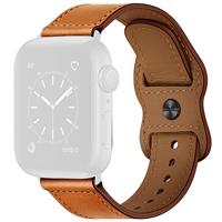 Leren bandje dubbele lus - Bruin - Geschikt voor Apple Watch 38mm / 40mm / 41mm / 42mm - thumbnail