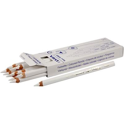 Lyra Super ferby 1 kleurpotloden, l: 18 cm, vulling 6,25 mm, wit, 12 stuk/ 1 doos