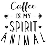 Coffee spirit animal - Muurstickers - thumbnail