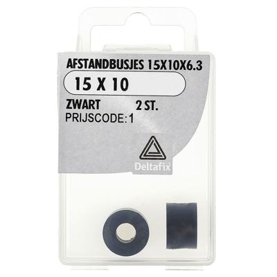 Afst.bus 15x10x6.3 zwart 2st Deltafix - Deltafix
