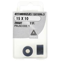 Afst.bus 15x10x6.3 zwart 2st Deltafix - Deltafix - thumbnail