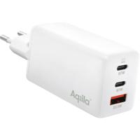 Aqiila W3 USB-oplader 65 W 1x USB-A, 2x USB-C USB PD, Quick Charge 3.0, QC 4+ Wit Binnen - thumbnail