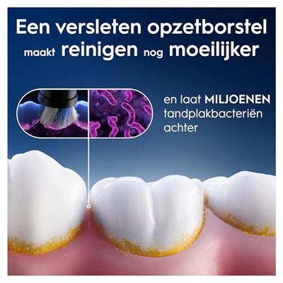 Oral-B Braun Oral-B iO Sanfte Reinigung Ersatzb Opzetborstel voor elektrische tandenborstel, Reserve borstels 8 stuk(s) Wit