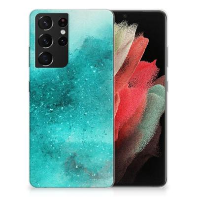 Smartphone hoesje Samsung Galaxy S21 Ultra Painting Blue Smartphone hoesje Samsung Galaxy S21 Ultra Painting Blue