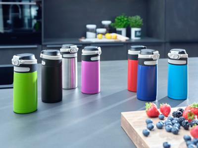 Leifheit 3243 flip isoleerbeker 350 ml zwart - thumbnail