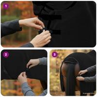 VidaXL Paardendeken zwart polyester - thumbnail