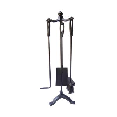 Gerei voor de haard EDM 85752 Zwart Gietijzer 19 x 59,5 cm (3 Onderdelen)