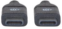 Manhattan 353526 USB-kabel USB 3.2 Gen1 (USB 3.0 / USB 3.1 Gen1) USB-C stekker, USB-C stekker 1.00 m Zwart UL gecertificeerd - thumbnail