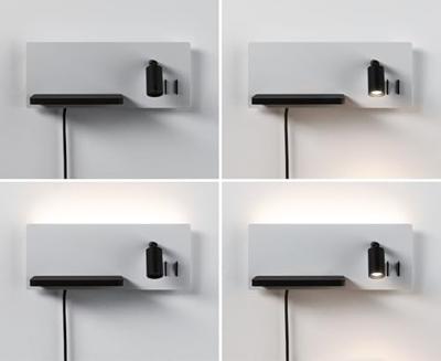 Paulmann Serra 71102 Wandlamp 5.5 W LED Wit (mat), Zwart (mat) Paulmann Serra 71102 Wandlamp 5.5 W LED Wit (mat), Zwart (mat)