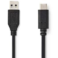 Nedis USB-A - USB C 3.1 Gen2 kabel 1.0m zwart - thumbnail