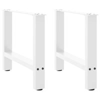 Salontafelpoten 2 st 60x(42-43) cm staal wit - thumbnail