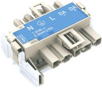 WAGO Stekkeradapter [Netstekker - Netbus] Totaal aantal polen: 5 Wit 20 stuk(s) - thumbnail