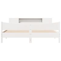 Bedframe zonder matras massief grenenhout wit 200x200 cm - thumbnail