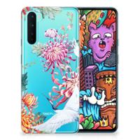 OnePlus Nord | TPU Hoesje | Bird Flowers - thumbnail