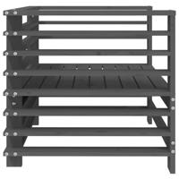 Tuinstoelen 2 st massief grenenhout grijs - thumbnail
