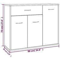 Dressoir 88x30x70 cm bewerkt hout sonoma eikenkleurig - thumbnail
