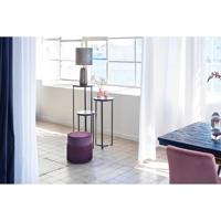 Light & Living Bijzettafel 'Retiro' zuil, mat zwart+ruw antiek brons - thumbnail