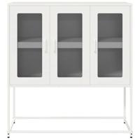 Dressoir 100,5x39x107 cm koudgewalst staal wit - thumbnail