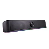 CoolBox DeepGaming Soundbar PC met RGB-verlichting, R200B, pc-luidspreker, gaming stereo 2.0, 6 W RMS, ingang 3,5 mm jack + bluetooth 5.0, voor pc, laptop, tv, zwart - thumbnail