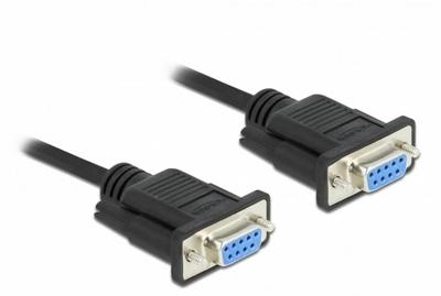 DeLOCK 86608 seriële kabel Zwart 1 m RS-232 Sub-D9 - thumbnail