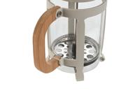 Koffiepot met Zuiger Home ESPRIT Wit Natuurlijk Roestvrij staal 800 ml 15 x 10 x 22 cm - thumbnail