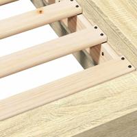 Bedframe bewerkt hout sonoma eikenkleurig 160x200 cm - thumbnail