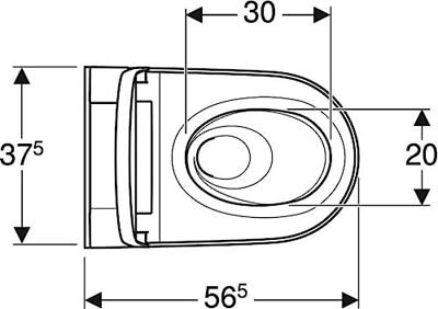 Geberit Wandcloset Aquaclean Sela Smart Douche WC met Softclose Zitting Mat Wit - thumbnail
