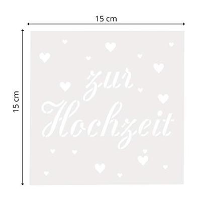 Mundart Stempel • stencil duitse tekst "zur hochzeit"